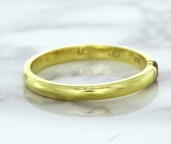 0.10ct Round Ruby Ring in 18K Yellow Gold