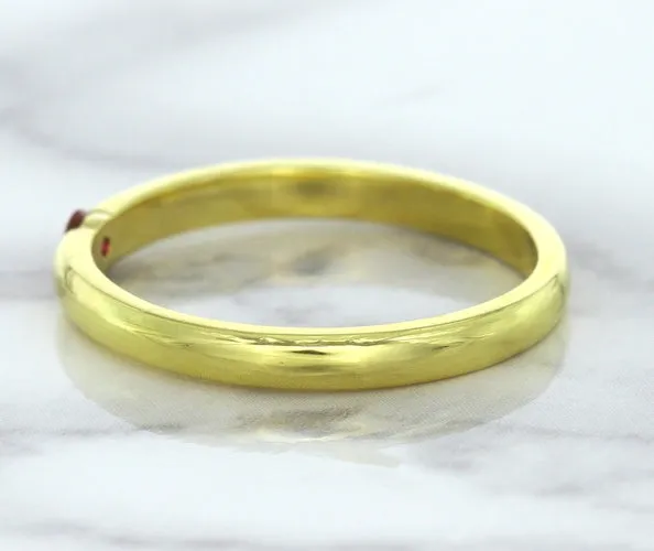 0.10ct Round Ruby Ring in 18K Yellow Gold