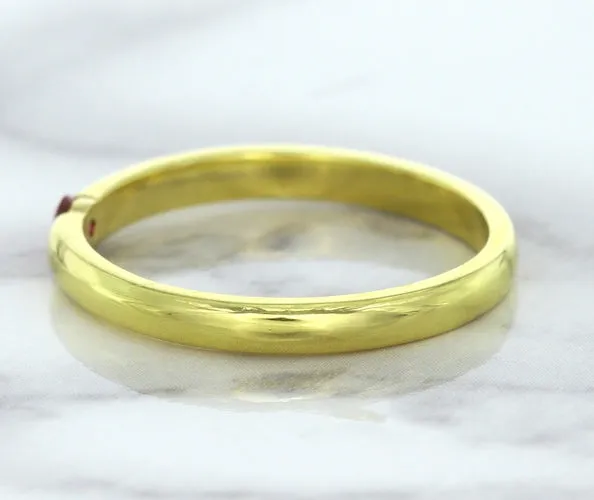 0.10ct Round Ruby Ring in 18K Yellow Gold
