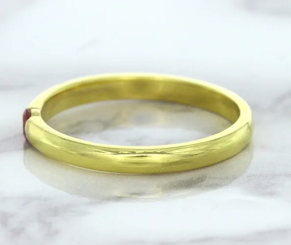 0.10ct Round Ruby Ring in 18K Yellow Gold
