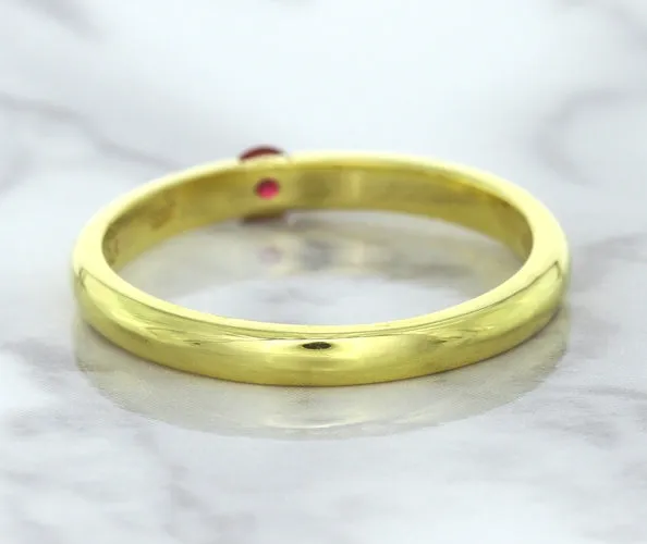 0.10ct Round Ruby Ring in 18K Yellow Gold