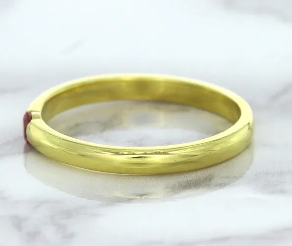 0.10ct Round Ruby Ring in 18K Yellow Gold