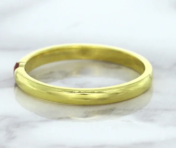 0.10ct Round Ruby Ring in 18K Yellow Gold