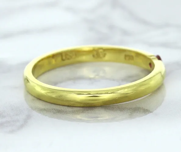 0.10ct Round Ruby Ring in 18K Yellow Gold