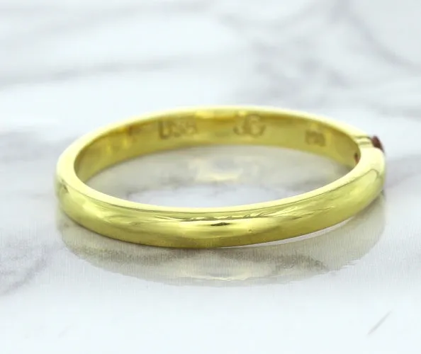 0.10ct Round Ruby Ring in 18K Yellow Gold