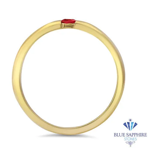 0.10ct Round Ruby Ring in 18K Yellow Gold