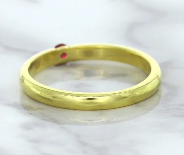 0.10ct Round Ruby Ring in 18K Yellow Gold