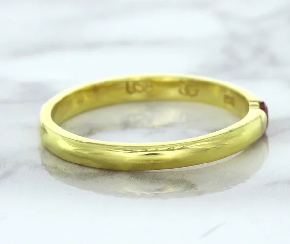 0.10ct Round Ruby Ring in 18K Yellow Gold