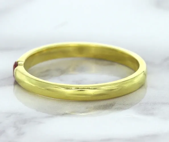 0.10ct Round Ruby Ring in 18K Yellow Gold