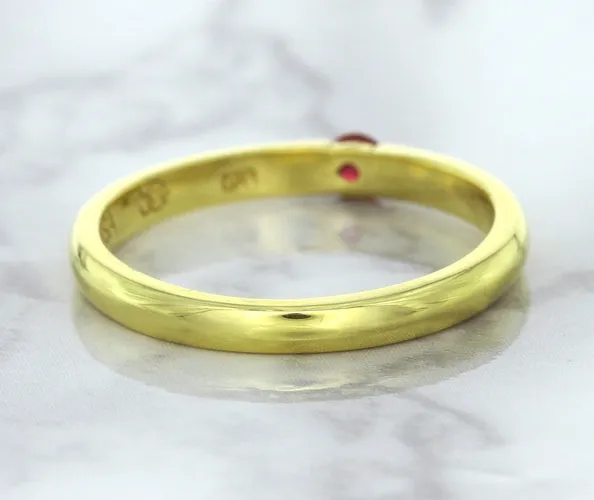 0.10ct Round Ruby Ring in 18K Yellow Gold