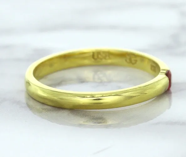 0.10ct Round Ruby Ring in 18K Yellow Gold