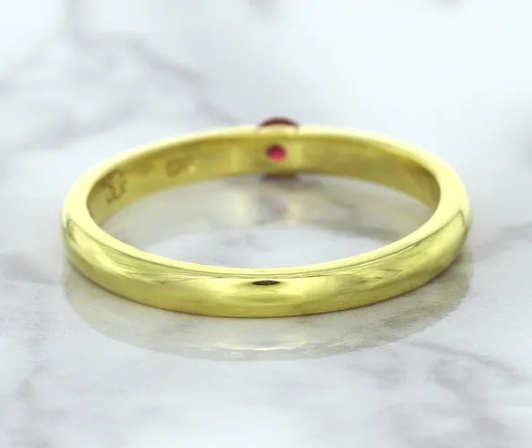 0.10ct Round Ruby Ring in 18K Yellow Gold