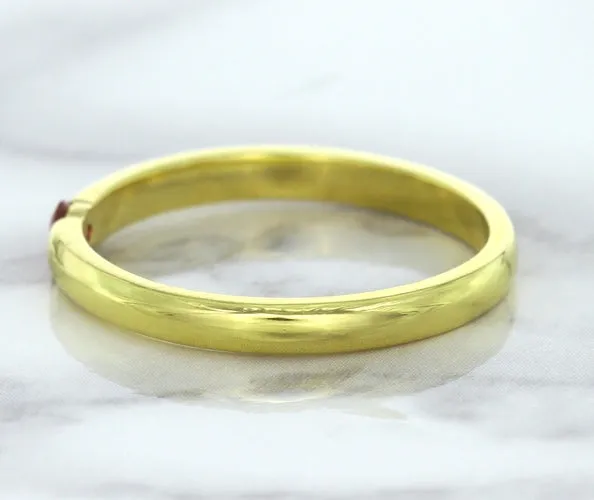 0.10ct Round Ruby Ring in 18K Yellow Gold