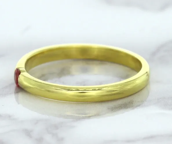 0.10ct Round Ruby Ring in 18K Yellow Gold