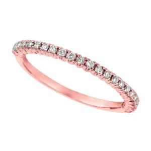 0.25 Carat Natural Diamond Stackable Ring G SI 14K Rose Gold