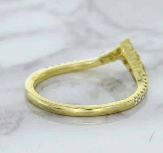 0.38ctw Diamond Pointed Band in 18K Yellow Gold
