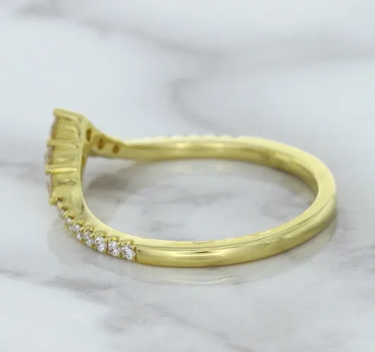0.38ctw Diamond Pointed Band in 18K Yellow Gold
