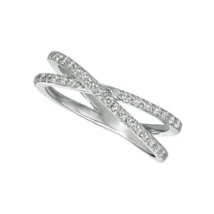 0.40 Carat Natural Diamond Ring G SI 14K White Gold