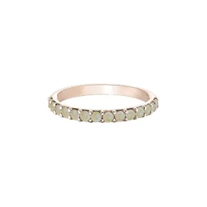 10K Rose Gold (October) Birthstone Opal Stackable Band