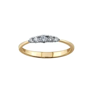 10K Yellow Gold (0.25ct) Five Stone Diamond Ring