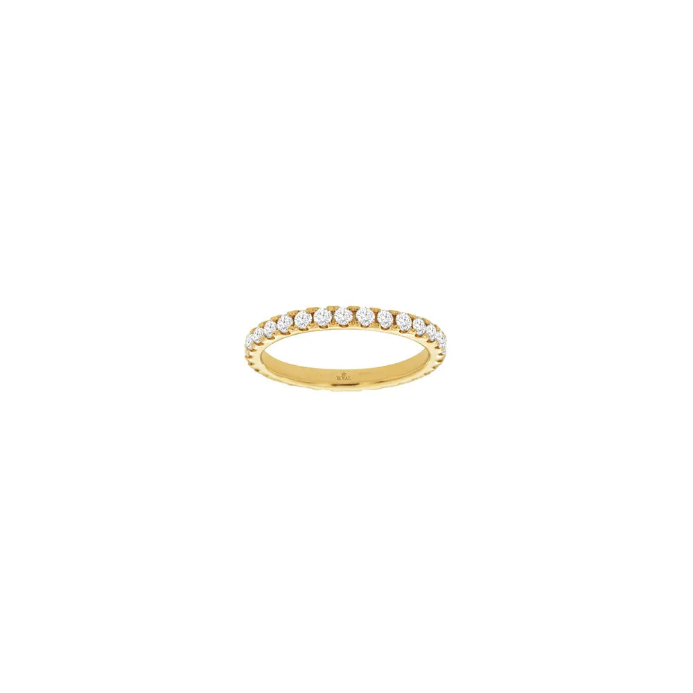 14 Karat Yellow Gold Eternity Ring With Diamond