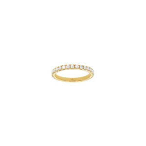 14 Karat Yellow Gold Eternity Ring With Diamond