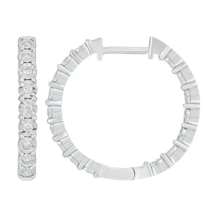 1/4ctw Diamond Hoop Earrings