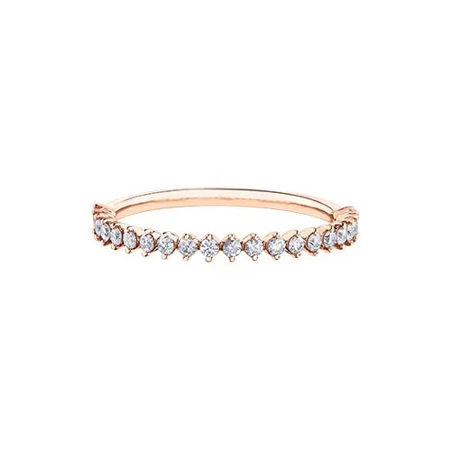 (14K, 18K) Rose Gold (0.25ct) Diamond Wedding Band