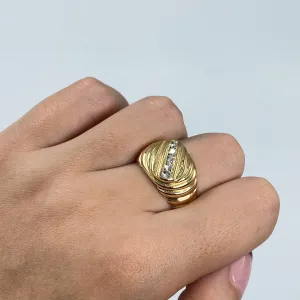 14K Diamond Signet Ring