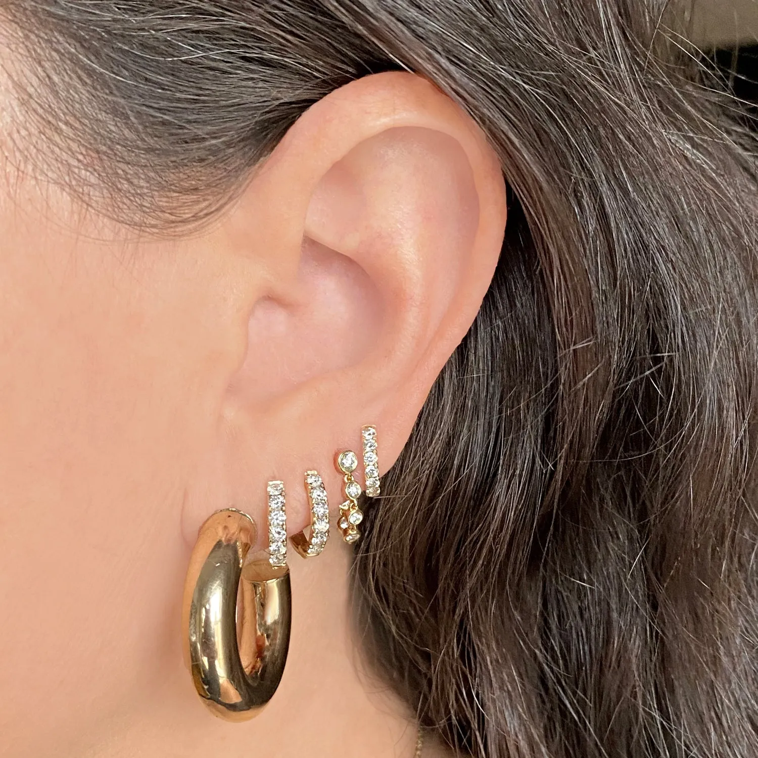 14K Gold Chunky Hoops