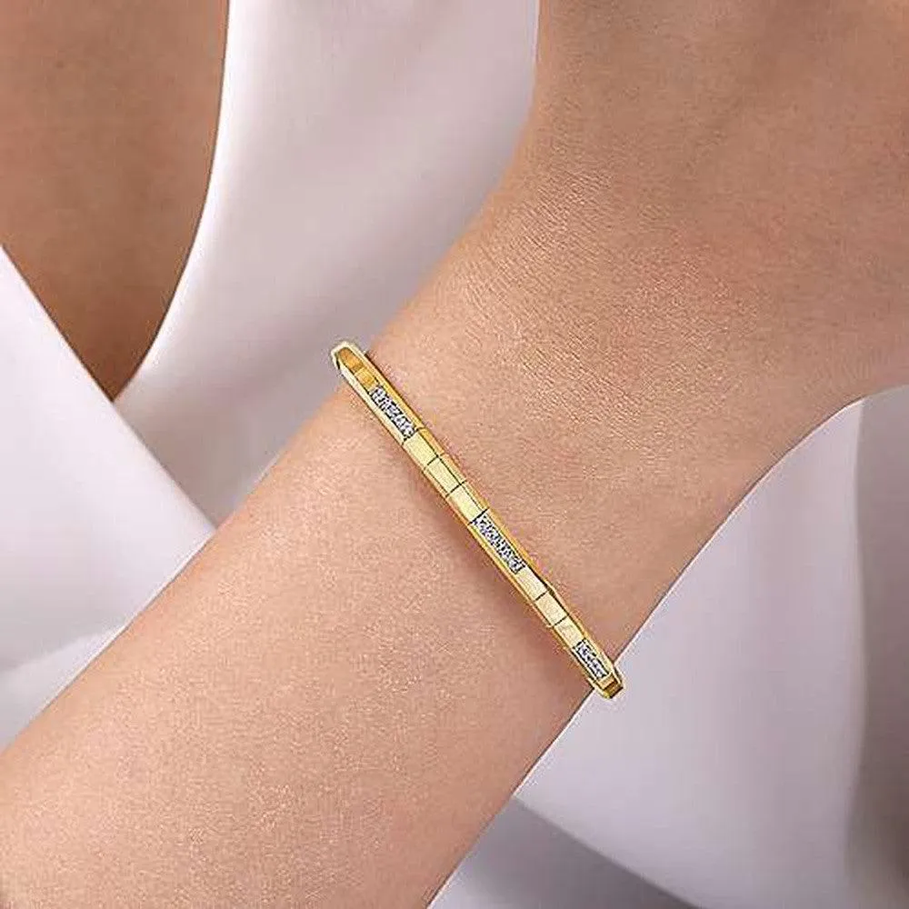 14k Gold Cuff With Diamonds