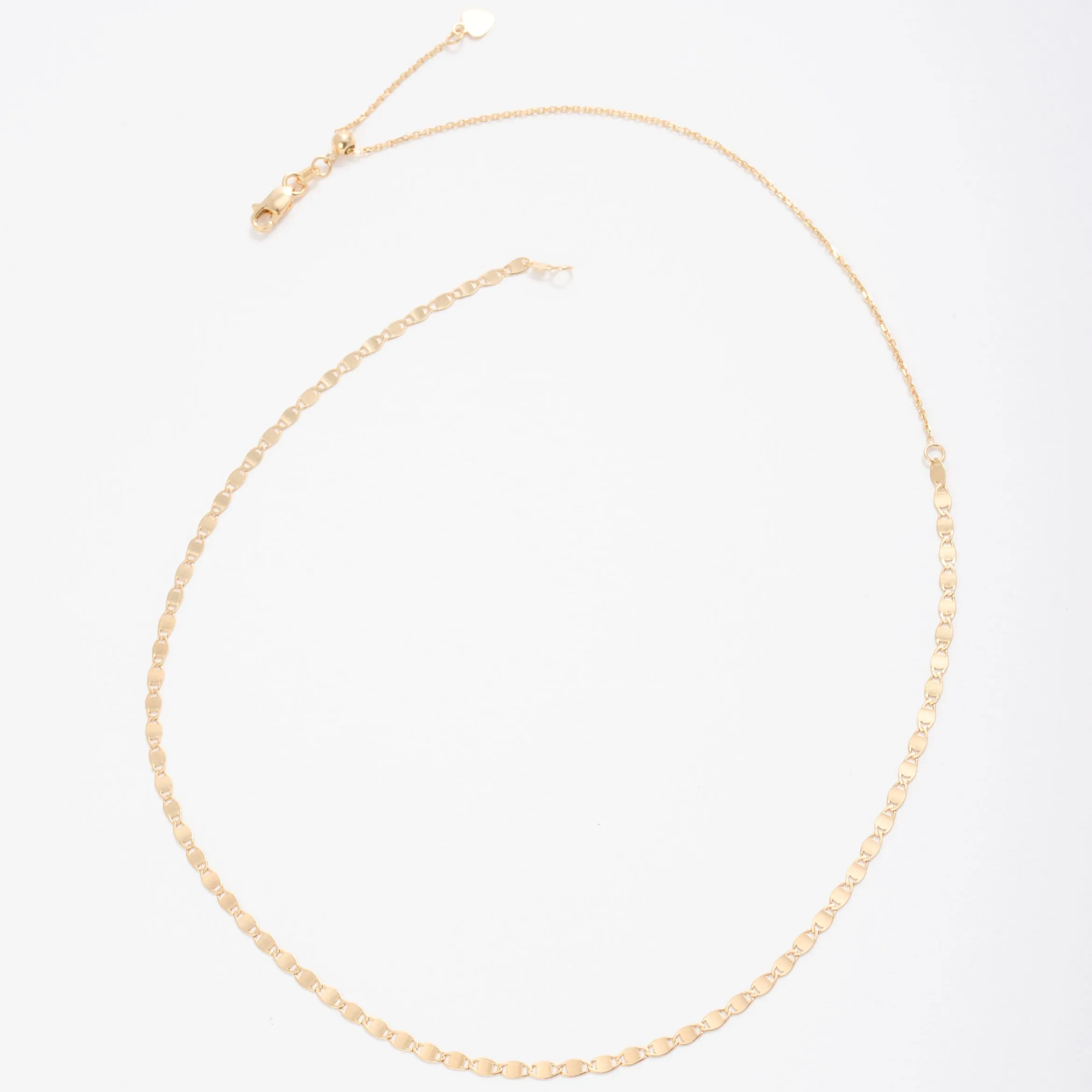 14K Gold Mirror Valentino Choker Necklace