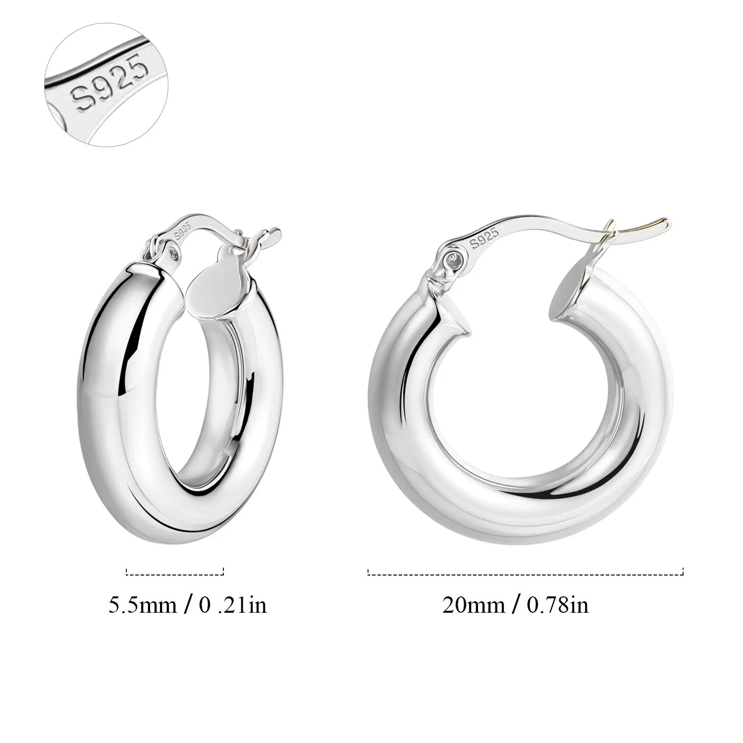 14K Gold Plated Hoop Earrings