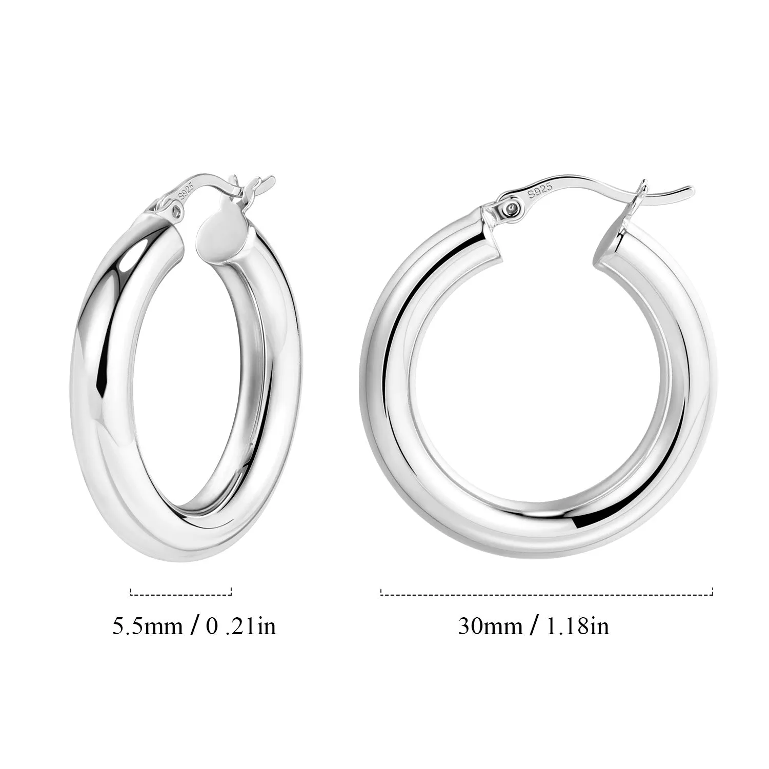 14K Gold Plated Hoop Earrings