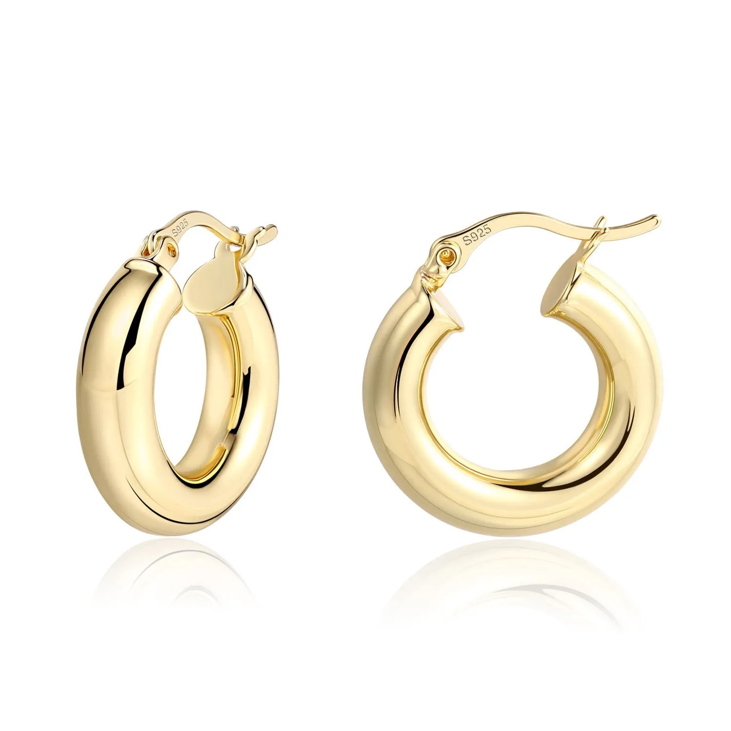 14K Gold Plated Hoop Earrings