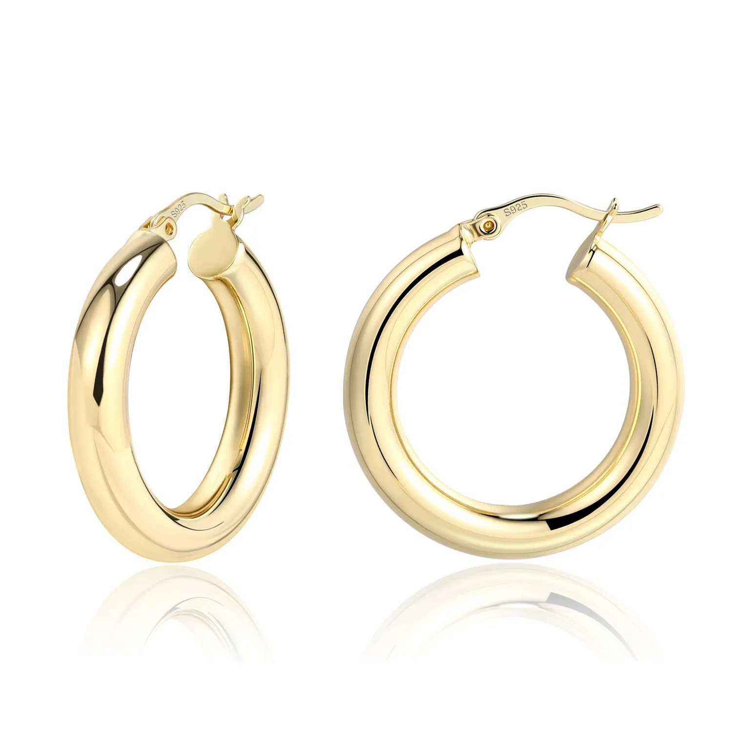 14K Gold Plated Hoop Earrings