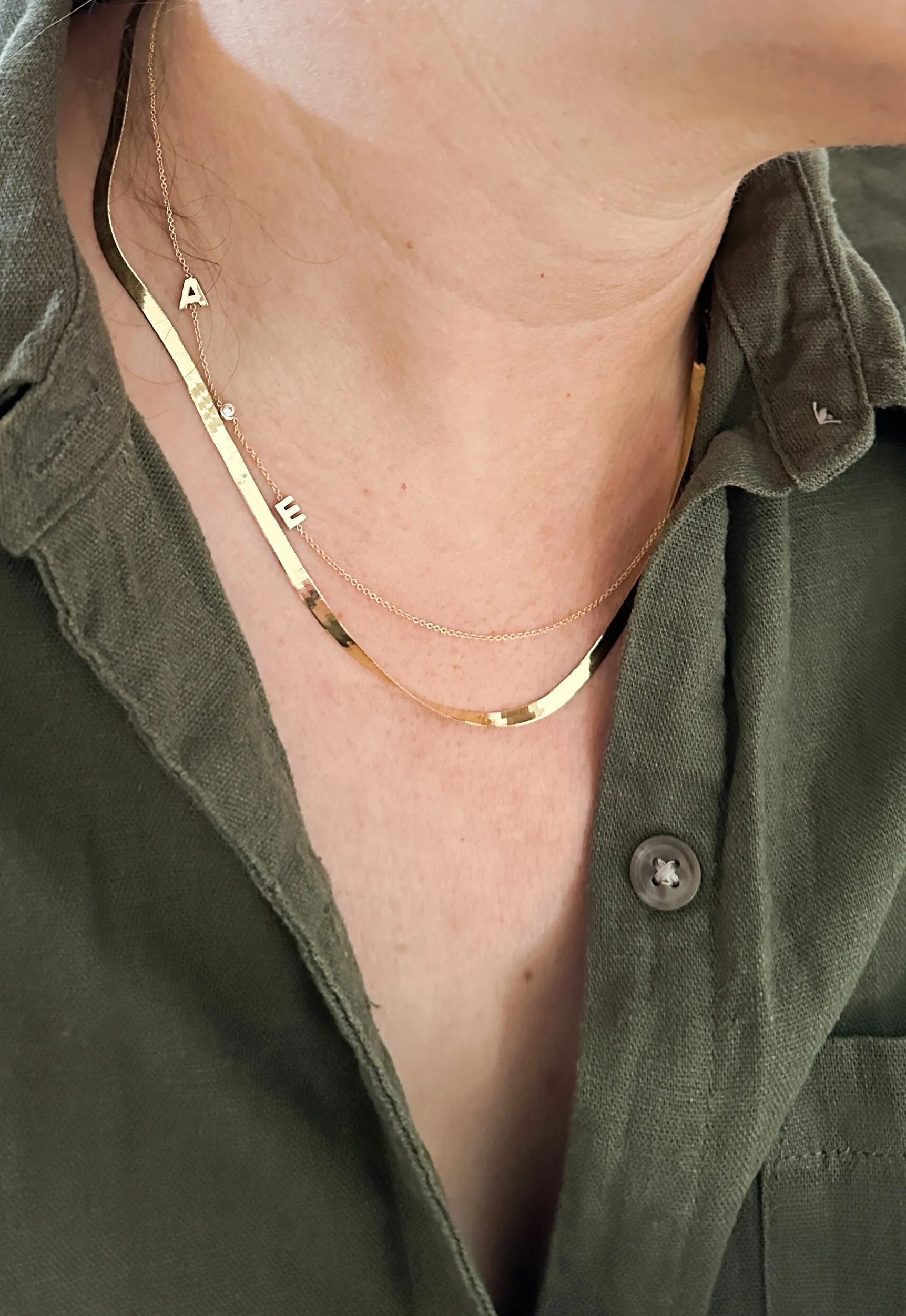14K Herringbone Chain