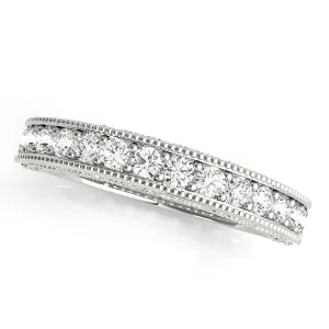 14K Prong Set Ladies Wedding Band / Stackable Ring