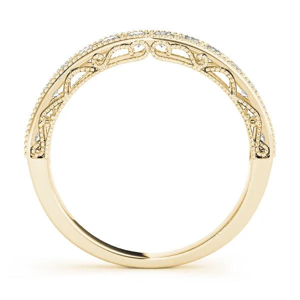 14K Prong Set Ladies Wedding Band / Stackable Ring