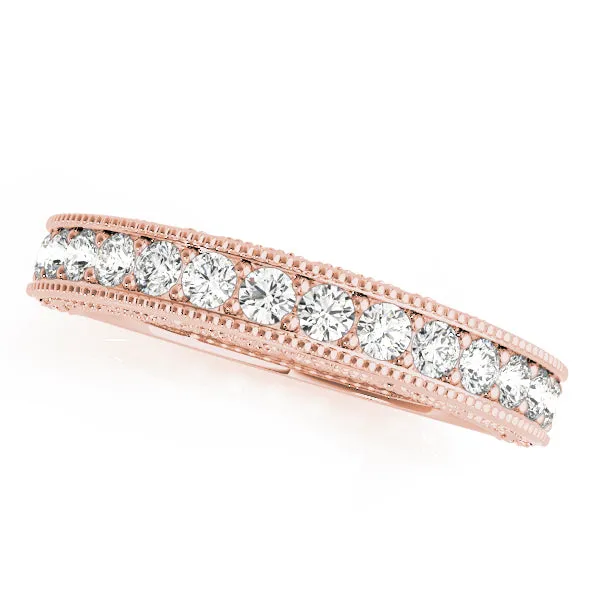 14K Prong Set Ladies Wedding Band / Stackable Ring