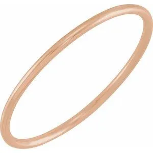 14K Rose Stackable Ring Size 4