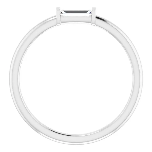 14K White 1/6 CTW Diamond Stackable Ring
