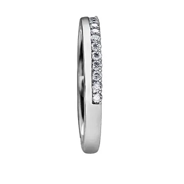 14K White Gold (0.50ct) Diamond Stackable Wedding Band