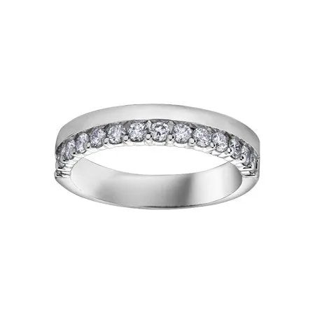 14K White Gold (0.50ct) Diamond Stackable Wedding Band
