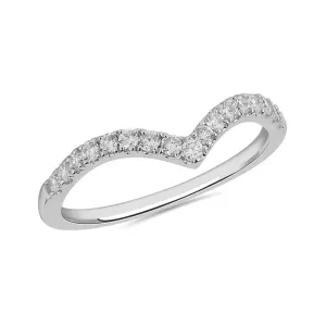 14K White  gold Gold (0.25ct) Diamond Universal Band