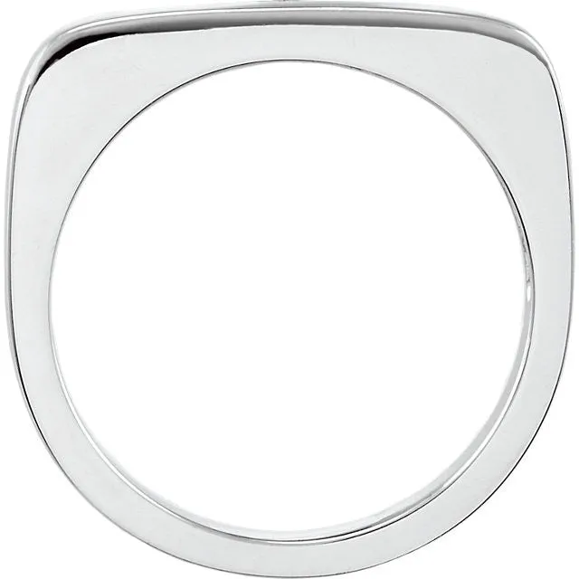 14k White Gold Stackable Ring, Size 7