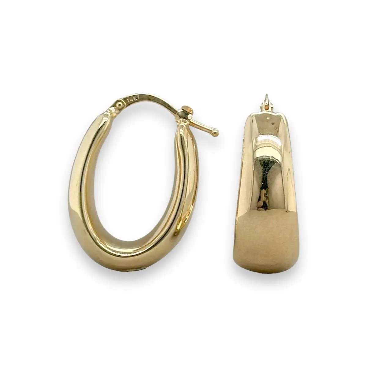 14K Y Gold 20mm Chunky Hoop Earrings