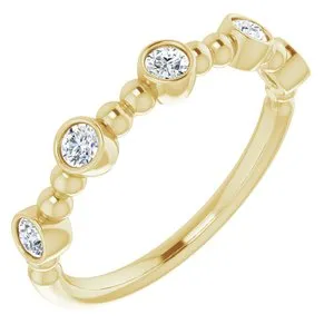 14K Yellow .33 CTW Diamond Stackable Ring