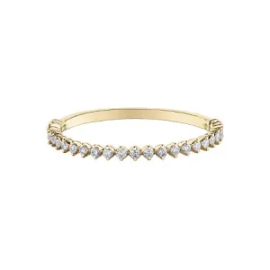 14K Yellow Gold (0.25ct) Diamond Stackable Wedding Band