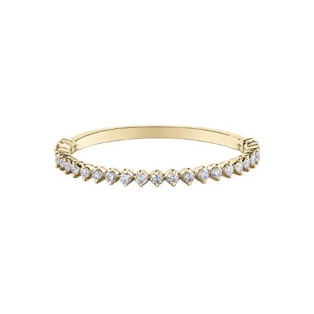 14K Yellow Gold (0.25ct) Diamond Stackable Wedding Band